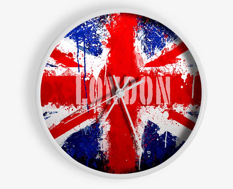 London Uk Flag Clock - Wallart-Direct UK