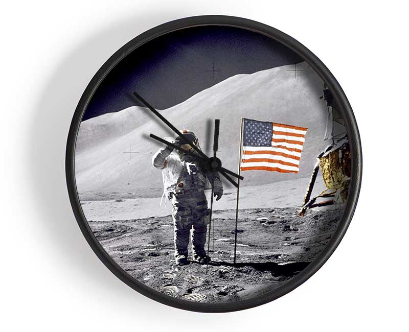 David Scott Gives Salute Clock - Wallart-Direct UK