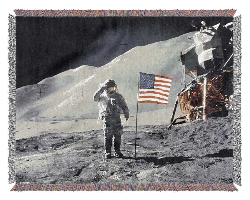 David Scott Gives Salute Woven Blanket