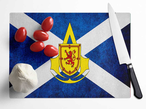 Scottish Guild Flag Glass Chopping Board