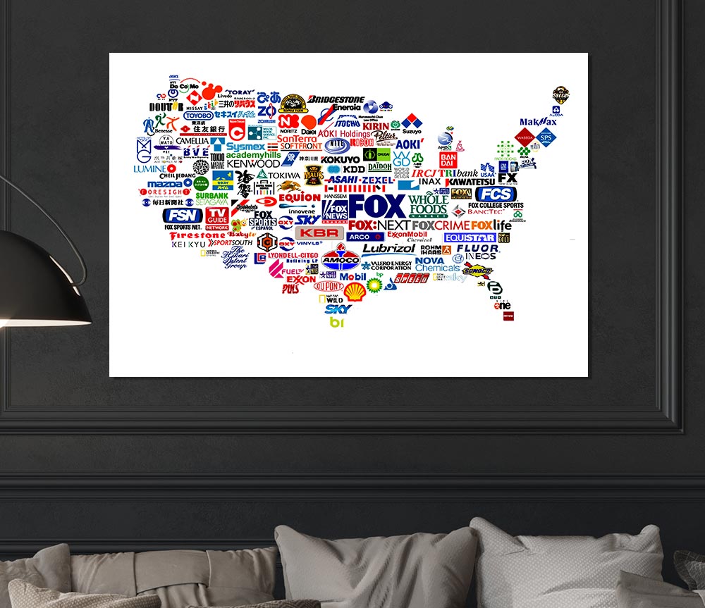 Usa Brands Print Poster Wall Art