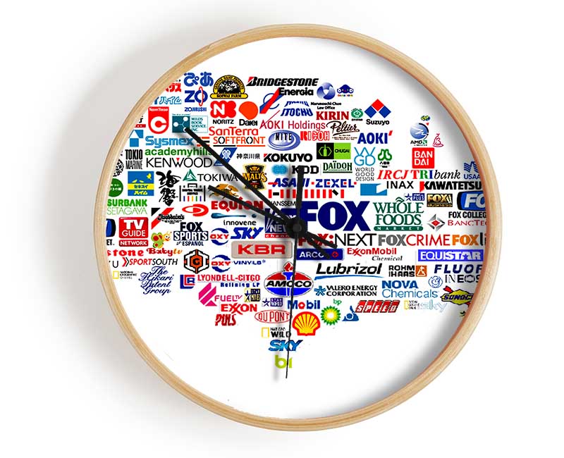 Usa Brands Clock - Wallart-Direct UK