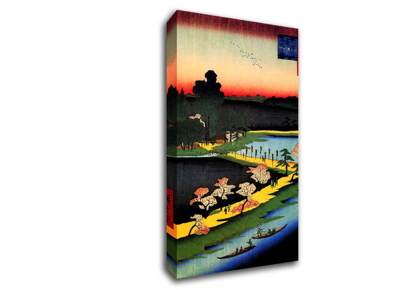 Picture of Hiroshige Azuma Shrine And The Entwined Camphor Wide Canvas Wall Art