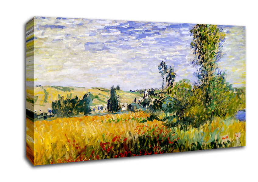 Picture of Claude Monet Fields Wide Canvas Wall Art