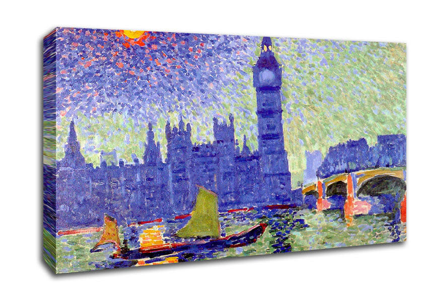 Picture of Claude Monet Thames Wide Canvas Wall Art