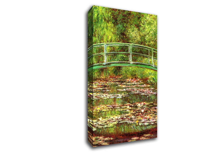 Picture of Monet Bridge Over The Sea Rose Pond Wide Canvas Wall Art