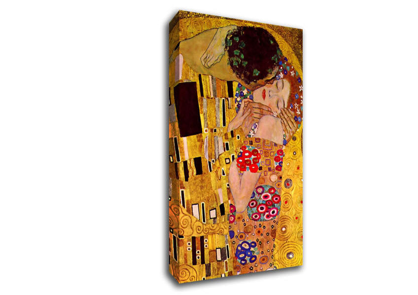 Picture of Klimt The Kiss Close Wide Canvas Wall Art