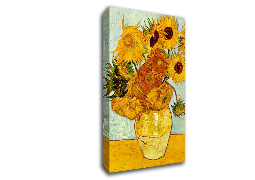 Picture of Van Gogh Sunflowers Wide Canvas Wall Art