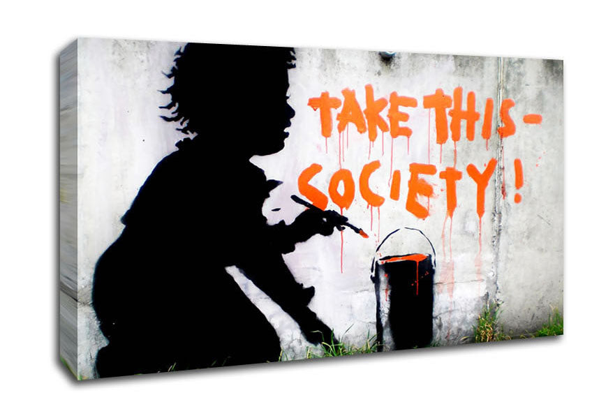 Picture of Take This Society Wide Canvas Wall Art