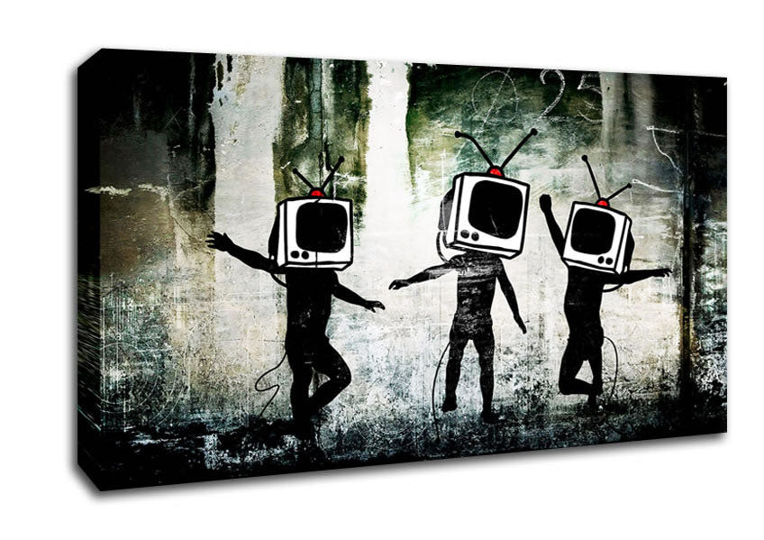 Picture of Tv Heads Wide Canvas Wall Art