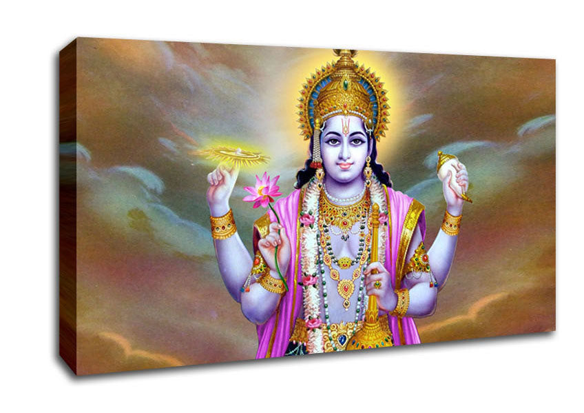 Picture of Hindu Vishnu Wide Canvas Wall Art