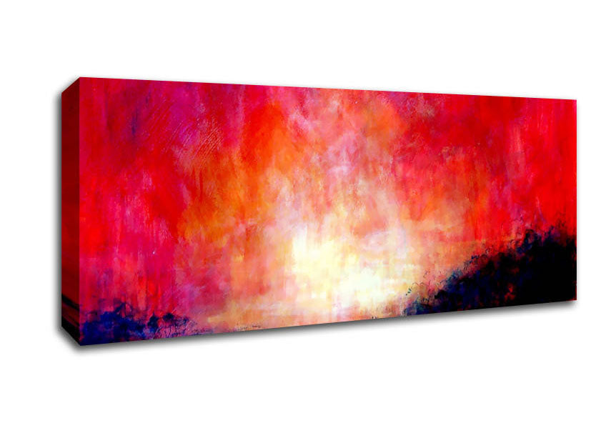 Picture of Abstract Pink River Panoramic Canvas Wall Art