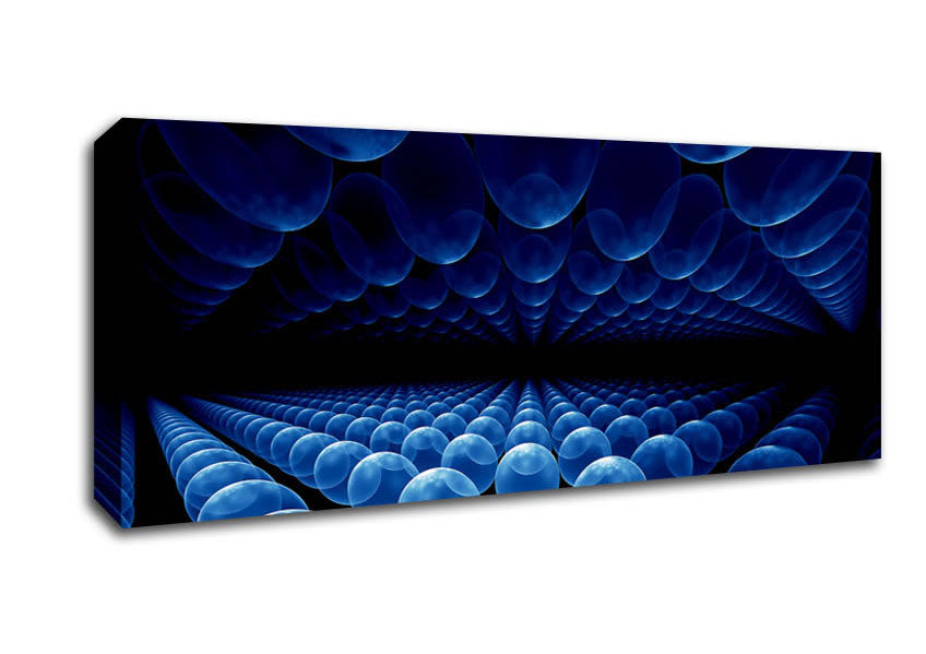 Picture of Alien Life Pods Blue Panoramic Canvas Wall Art