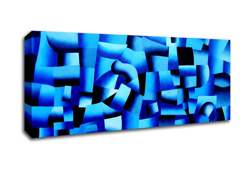 Picture of Blue Confusion Panoramic Canvas Wall Art