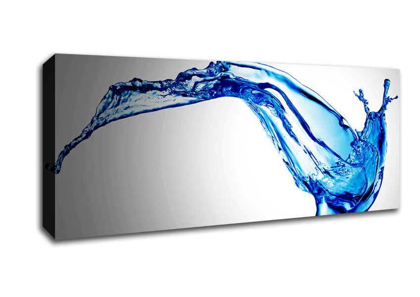 Picture of Blue Splash Motion Panoramic Canvas Wall Art