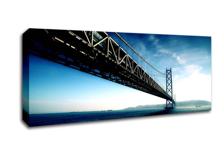 Picture of Akashi Kaikyo Bridge Japan Panoramic Canvas Wall Art