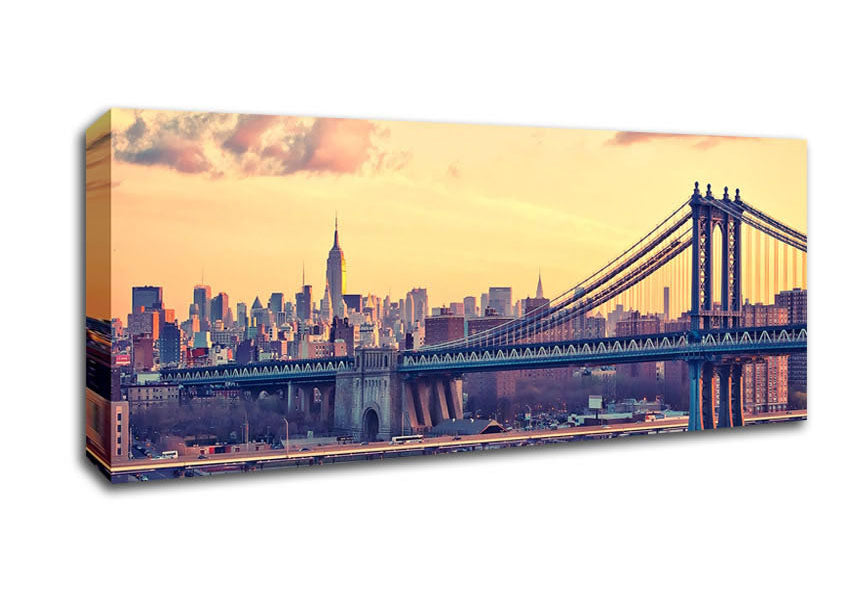 Picture of Bay Bridge New York Panoramic Canvas Wall Art