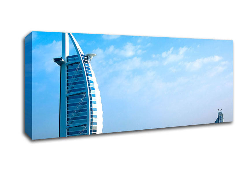 Picture of Burj Al Arab Dubai In The Morning Sky Panoramic Canvas Wall Art