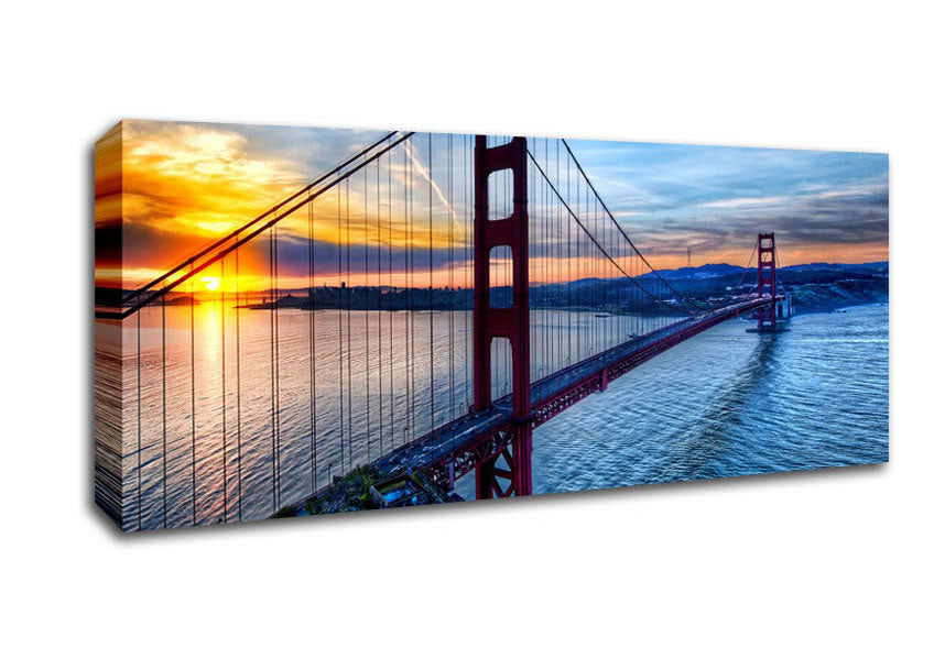 Picture of Sunrise At San Francisco Panoramic Canvas Wall Art