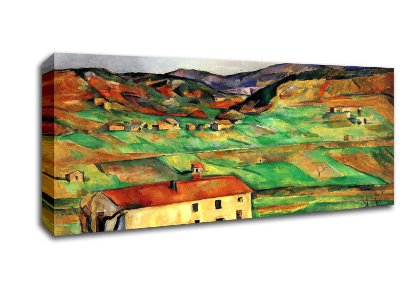 Picture of Cezanne Around Gardanne Panoramic Canvas Wall Art