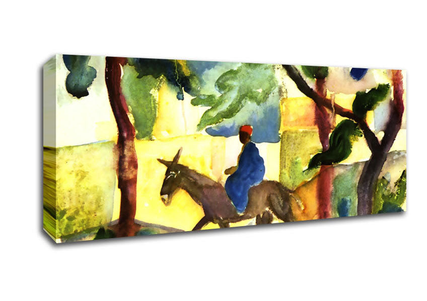 Picture of August Macke Donkey Rider Panoramic Canvas Wall Art