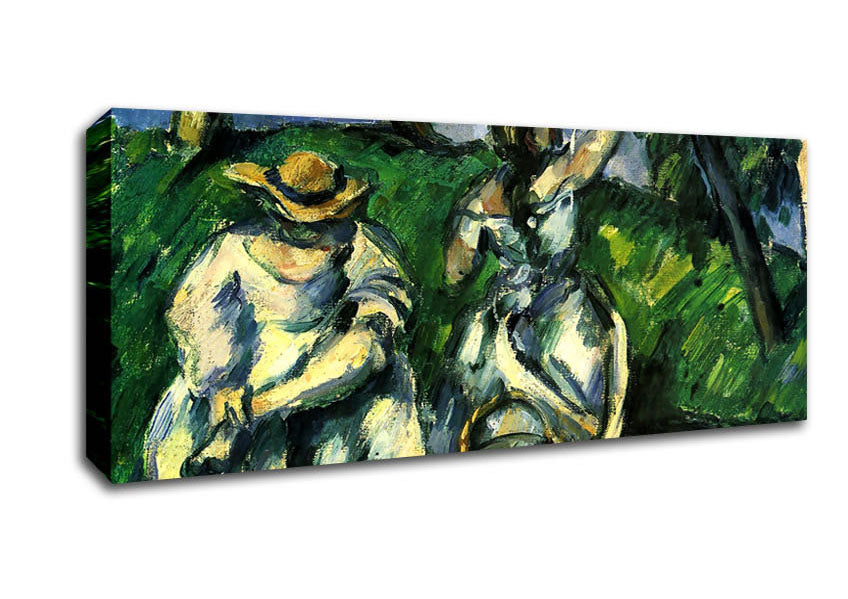 Picture of Cezanne Figures Panoramic Canvas Wall Art