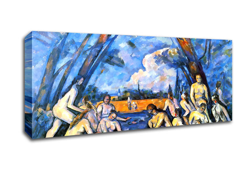 Picture of Cezanne Large Bathers 2 Panoramic Canvas Wall Art