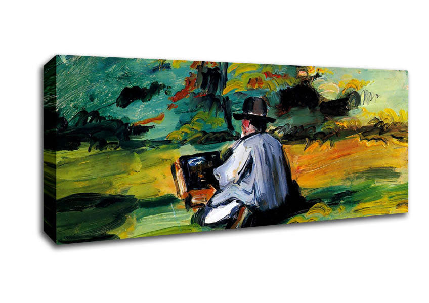 Picture of Cezanne Painter At Work Panoramic Canvas Wall Art