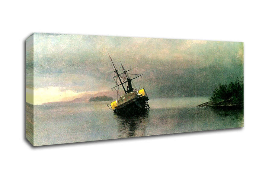 Picture of Bierstadt Shipwreck In Loring Bay Alaska Panoramic Canvas Wall Art