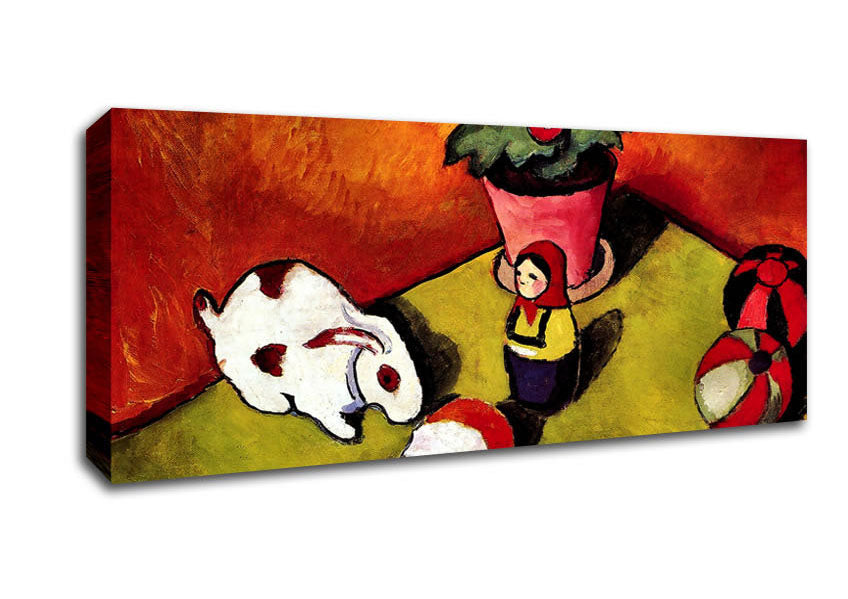 Picture of August Macke Walter Chen Toys Panoramic Canvas Wall Art