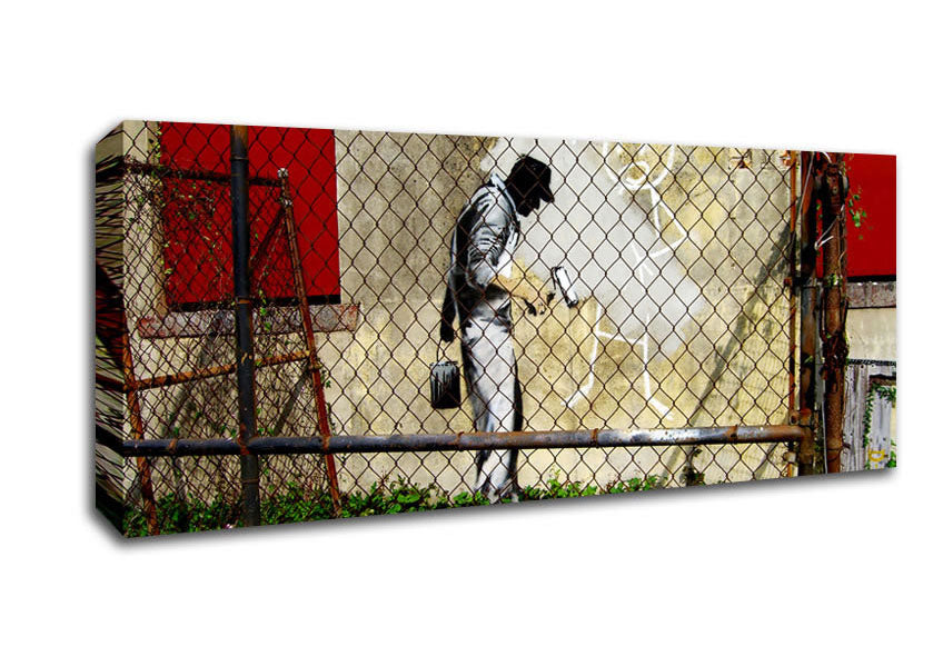 Picture of Behind The Fence Panoramic Canvas Wall Art