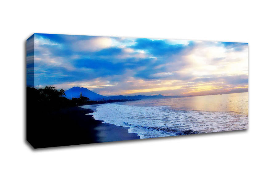 Picture of Blue Morning Sunrise Panoramic Canvas Wall Art