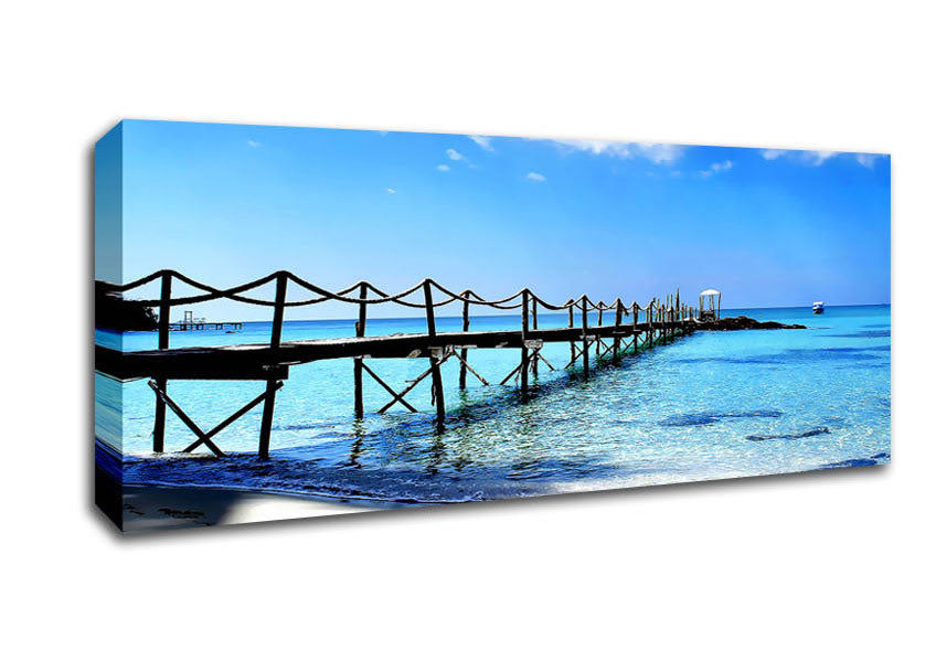 Picture of Boardwalk In Paradise Panoramic Canvas Wall Art