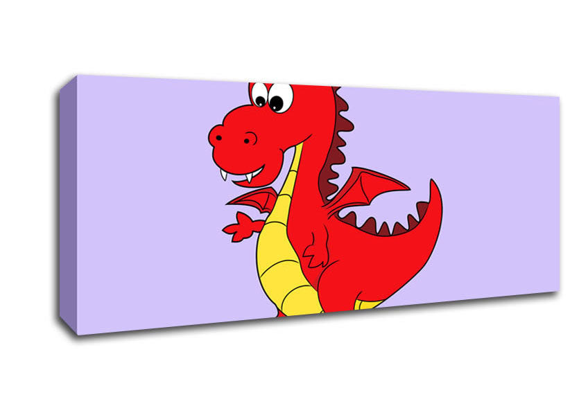 Picture of Big Dragon Lilac Panoramic Canvas Wall Art