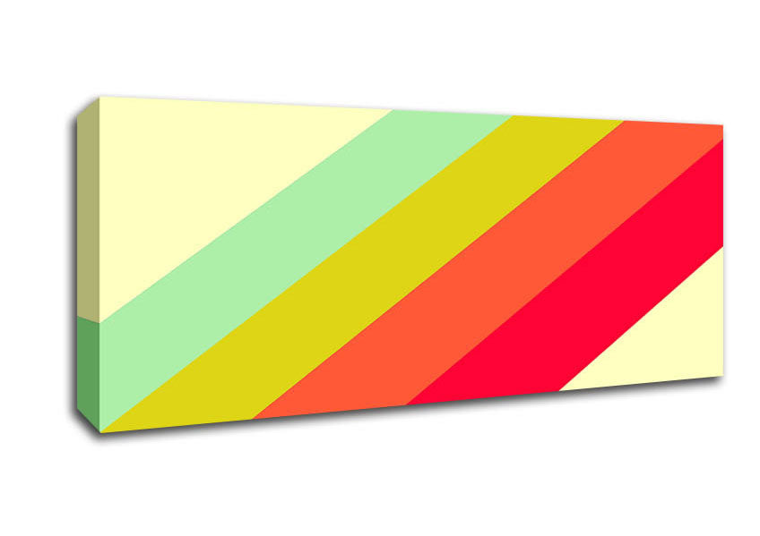 Picture of Retro Rainbow Panoramic Canvas Wall Art