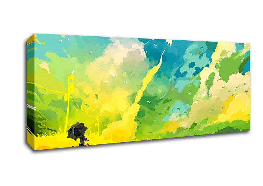 Picture of Clouds Multicolour Panoramic Canvas Wall Art