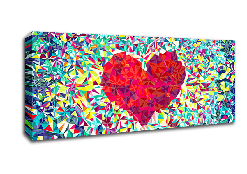 Picture of Love Heart Glass Panoramic Canvas Wall Art