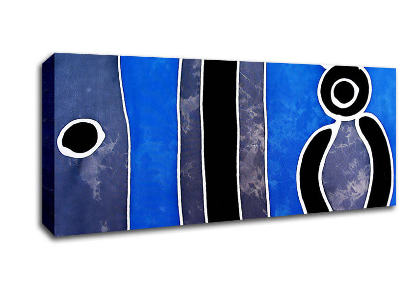 Picture of Tribal Greys Panoramic Canvas Wall Art