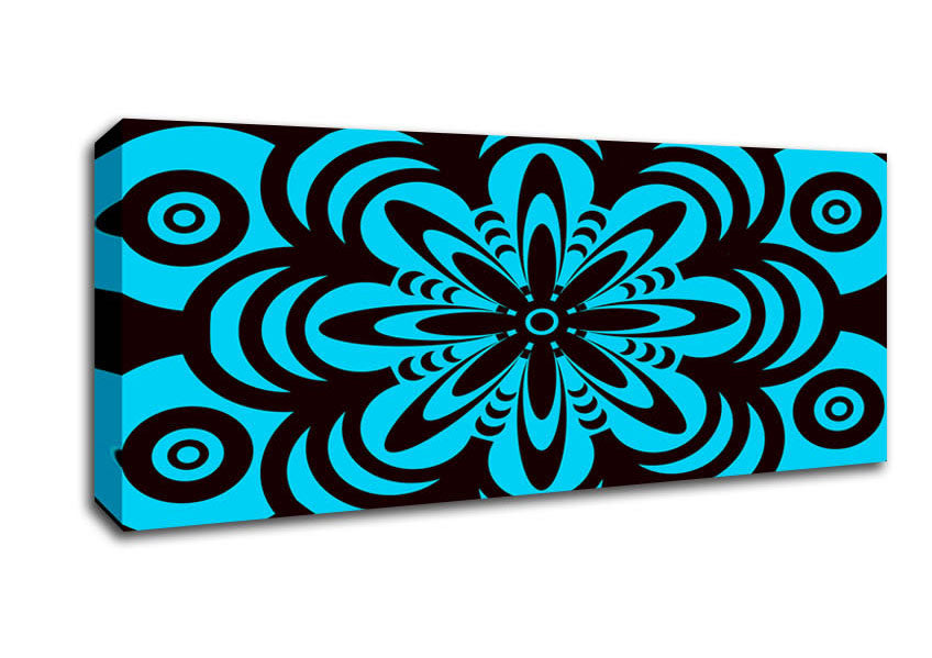 Picture of Hypnotic Flower Panoramic Canvas Wall Art