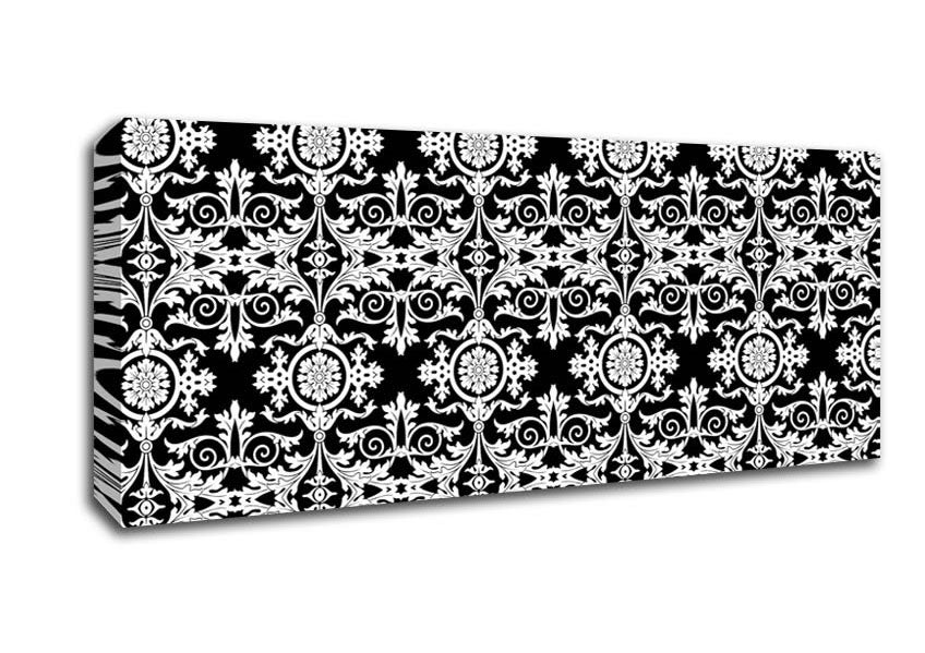 Picture of Confusion White On Black Panoramic Canvas Wall Art