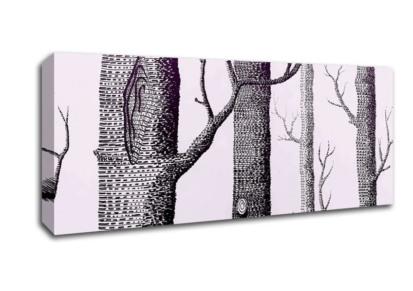 Picture of Pink Bark Panoramic Canvas Wall Art