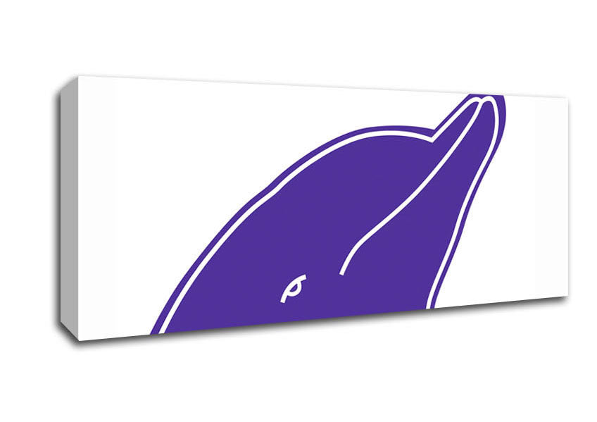 Picture of Purple Dolphin Panoramic Canvas Wall Art