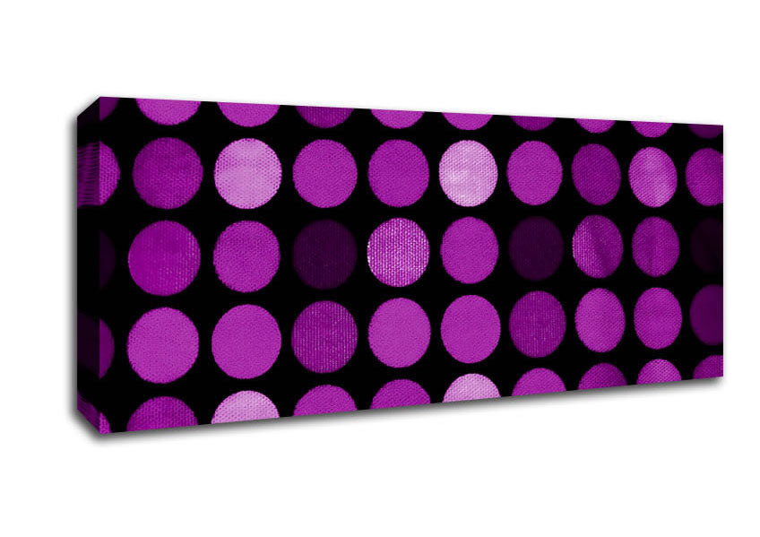 Picture of Purple Circles Panoramic Canvas Wall Art