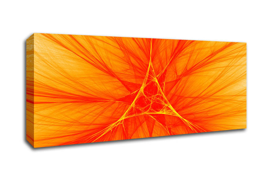 Picture of Triangle Of Life Orange Panoramic Canvas Wall Art