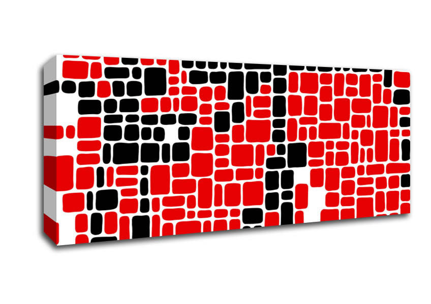 Picture of Mosaic Reds Panoramic Canvas Wall Art