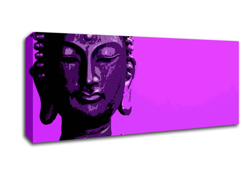 Picture of Buddha Popart Purple Panoramic Canvas Wall Art