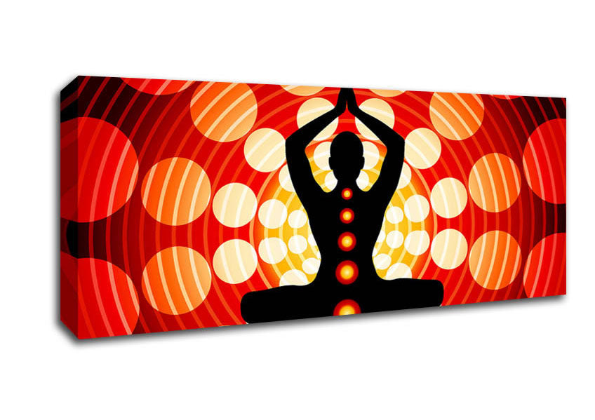 Picture of Chakras Body Balance Panoramic Canvas Wall Art