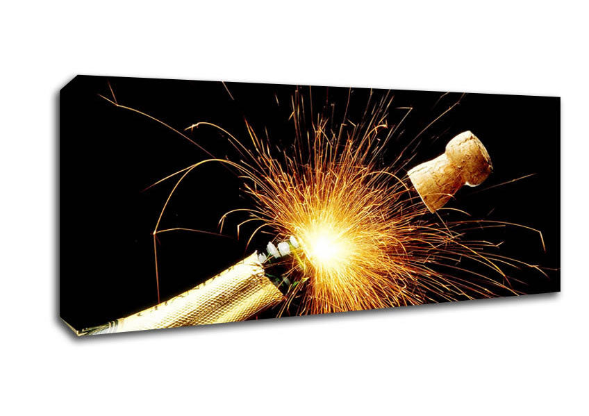 Picture of Champagne Sparkle Panoramic Canvas Wall Art