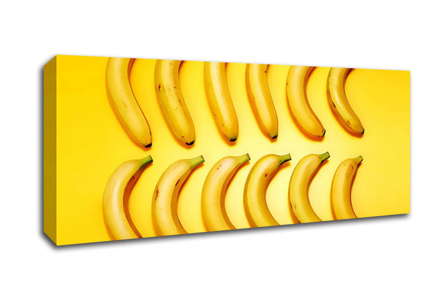 Picture of Banana Line-Up Panoramic Canvas Wall Art