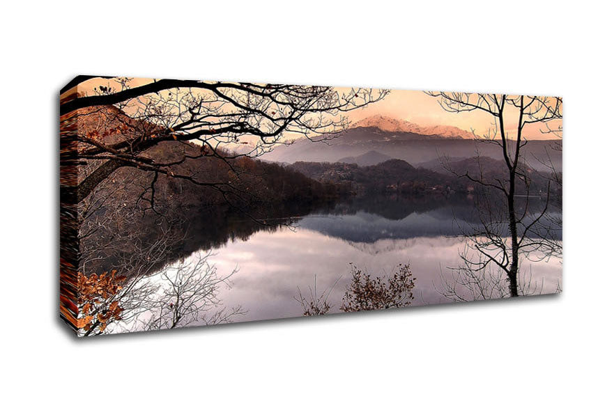 Picture of Bare Forest In Autumn Panoramic Canvas Wall Art